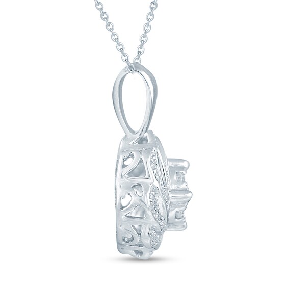 1/4 CT. T.w. Multi-Diamond Pinwheel Pendant in Sterling Silver