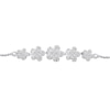 Thumbnail Image 1 of 1 CT. T.W. Diamond Flowers Bolo Bracelet in 14K White Gold - 9.5"