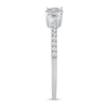 Thumbnail Image 2 of 3/8 CT. T.W. Pear and Round Multi-Diamond Open Shank Ring in 14K White Gold