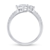 Thumbnail Image 3 of 5/8 CT. T.W. Princess-Cut Diamond Duo Open Shank Ring in 14K White Gold