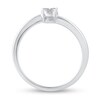 Thumbnail Image 3 of 3/8 CT. T.W. Multi-Diamond Linear Three Stone Open Shank Ring in 14K White Gold
