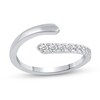 Thumbnail Image 1 of 1/4 CT. T.W. Diamond Open Bypass Shank Ring in 14K White Gold