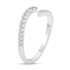 Thumbnail Image 2 of 1/4 CT. T.W. Diamond Open Bypass Shank Ring in 14K White Gold