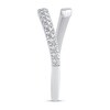 Thumbnail Image 4 of 1/4 CT. T.W. Diamond Open Bypass Shank Ring in 14K White Gold