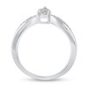 Thumbnail Image 3 of 3/8 CT. T.W. Pear Multi-Diamond Split Shank Chevron Ring in 14K White Gold