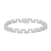 Thumbnail Image 0 of 4 CT. T.W. Diamond Brick Pattern Zig-Zag Bracelet in 10K White Gold