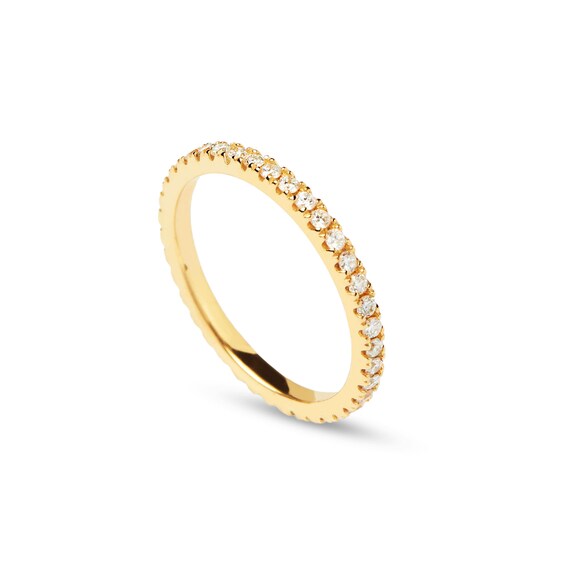 PDPAOLA⢠at Zales 1/2 CT. T.W. Lab-Grown Diamond Eternity Band in 18K Gold - Size 6.75