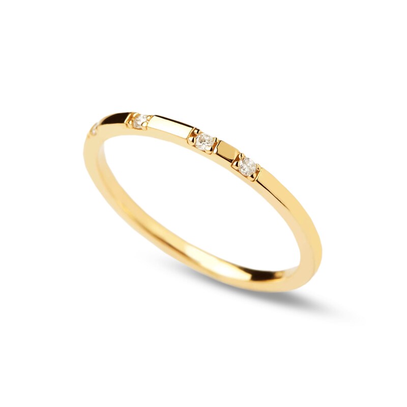 Main Image 1 of PDPAOLA™ at Zales 1/20 CT. T.W. Lab-Grown Diamond Band in 18K Gold