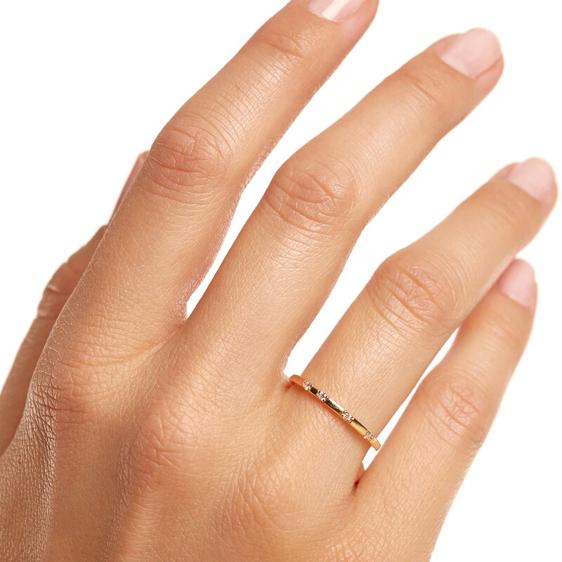 Main Image 3 of PDPAOLA™ at Zales 1/20 CT. T.W. Lab-Grown Diamond Band in 18K Gold