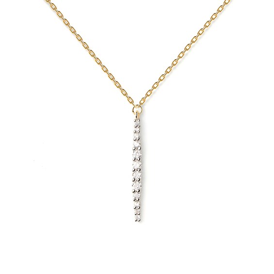 PDPAOLA⢠at Zales 1/6 CT. T.W. Lab-Grown Diamond Marquise Dangle Necklace in 18K Gold - 19.5"
