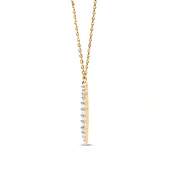 PDPAOLAâ¢ at Zales 1/6 CT. T.W. Lab-Grown Diamond Marquise Dangle Necklace in 18K Gold - 19.5"