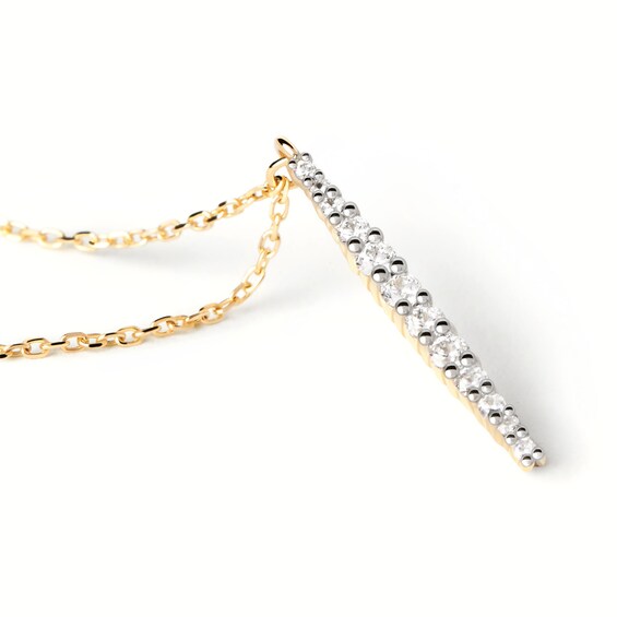 PDPAOLAâ¢ at Zales 1/6 CT. T.W. Lab-Grown Diamond Marquise Dangle Necklace in 18K Gold - 19.5"