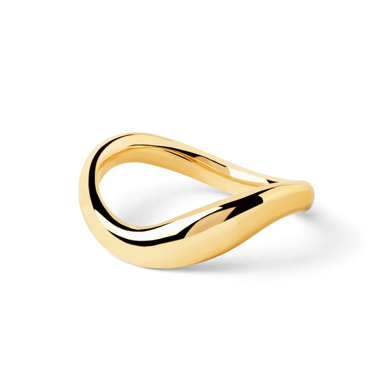 PDPAOLA™ at Zales Wavy Band in 18K Gold | Zales