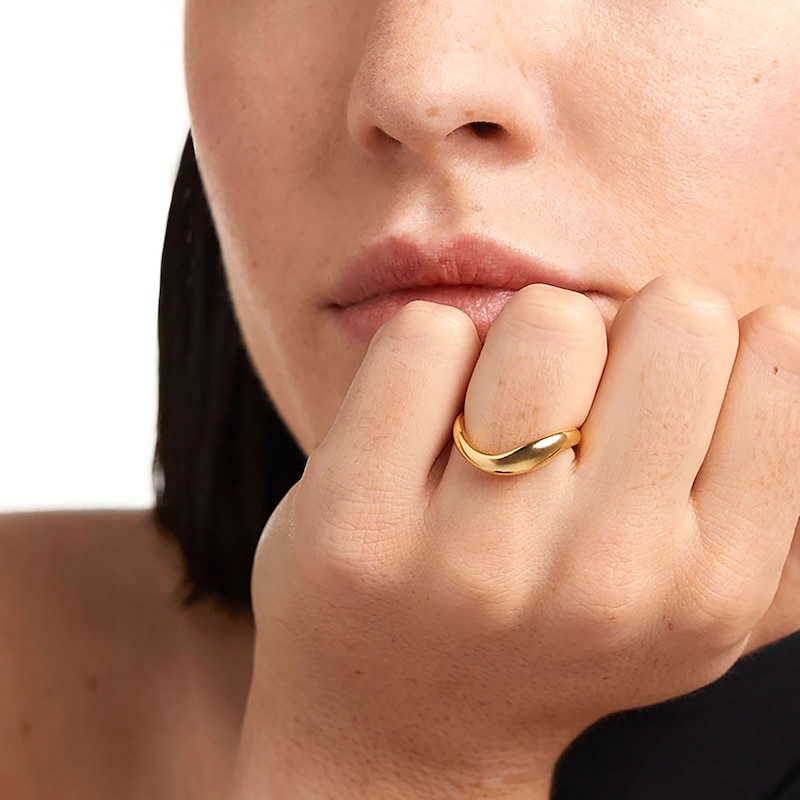 Main Image 2 of PDPAOLA™ at Zales Wavy Band in 18K Gold