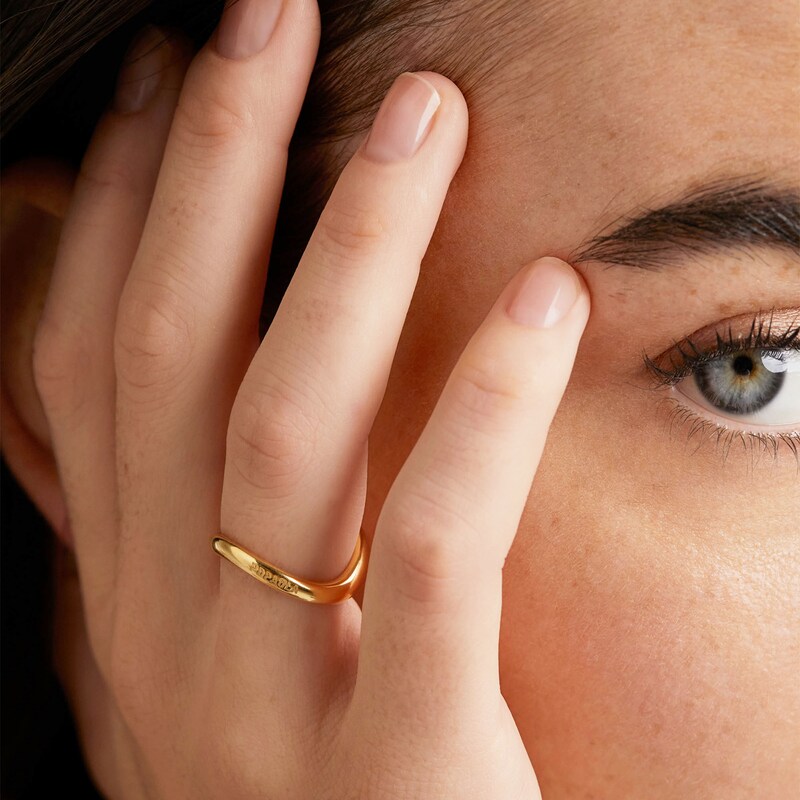Main Image 5 of PDPAOLA™ at Zales Wavy Band in 18K Gold