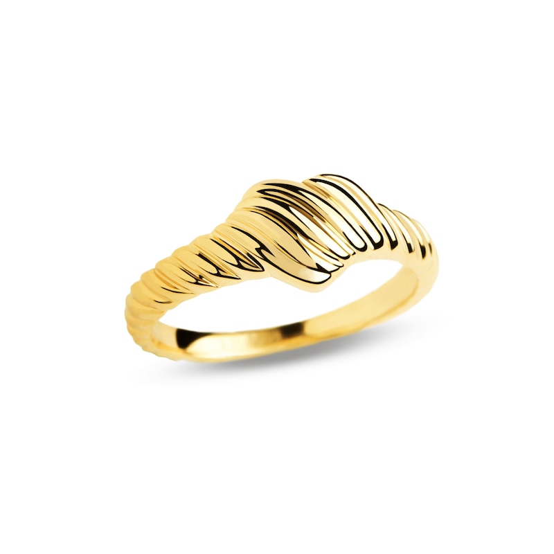 Main Image 1 of PDPAOLA™ at Zales Ribbed Heart Ring in 18K Gold - Size 7