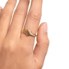 Thumbnail Image 3 of PDPAOLA™ at Zales Ribbed Heart Ring in 18K Gold - Size 7