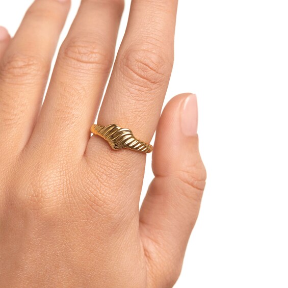 PDPAOLAâ¢ at Zales Ribbed Heart Ring in 18K Gold - Size 7