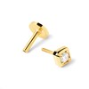Thumbnail Image 5 of PDPAOLA™ at Zales 1/20 CT. Lab-Grown Diamond Solitaire Square Single Stud Earring in 18K Gold