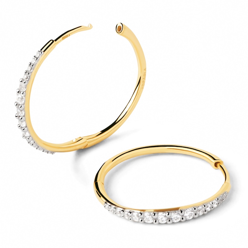 PDPAOLA™ at Zales 1/3 CT. T.W. Lab-Created Diamond Hoop Earrings in  18K Gold
