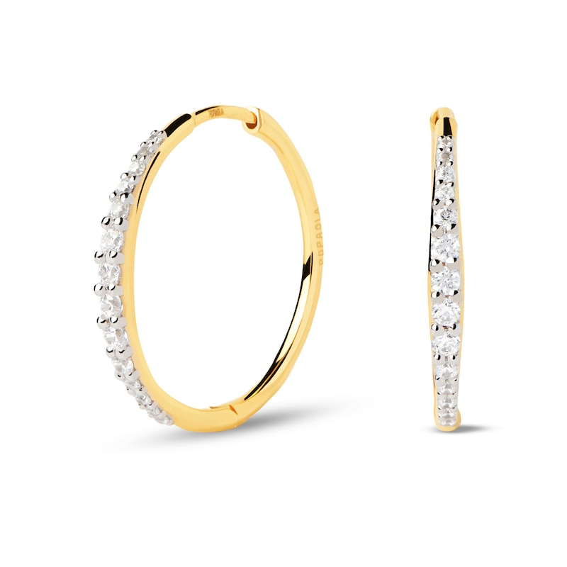 PDPAOLA™ at Zales 1/3 CT. T.W. Lab-Created Diamond Hoop Earrings in  18K Gold