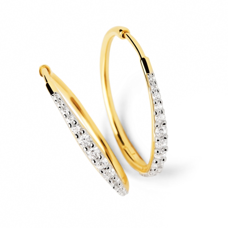 PDPAOLA™ at Zales 1/3 CT. T.W. Lab-Created Diamond Hoop Earrings in 18K Gold