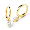 Thumbnail Image 3 of PDPAOLA™ at Zales 1/15 CT. T.W. Lab-Grown Diamond Hoop Drop Earrings in 18K Gold