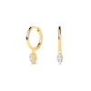 Thumbnail Image 4 of PDPAOLA™ at Zales 1/15 CT. T.W. Lab-Grown Diamond Hoop Drop Earrings in 18K Gold