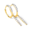 Thumbnail Image 2 of PDPAOLA™ at Zales 1/2 CT. T.W. Lab-Created Diamond Hoop Drop Earrings in 18K Gold