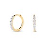 Thumbnail Image 4 of PDPAOLA™ at Zales 1/4 CT. T.W. Lab-Created Diamond Huggie Hoop Earrings in 18K Gold