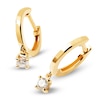 Thumbnail Image 4 of PDPAOLA™ at Zales 1/5 CT. T.W. Lab-Grown Diamond Solitaire Drop Hoop Earrings in 18K Gold
