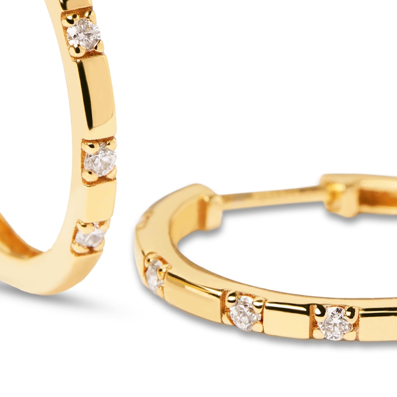 PDPAOLA™ at Zales 1/10 CT. T.W. LabCreated Diamond Hoop Earrings in