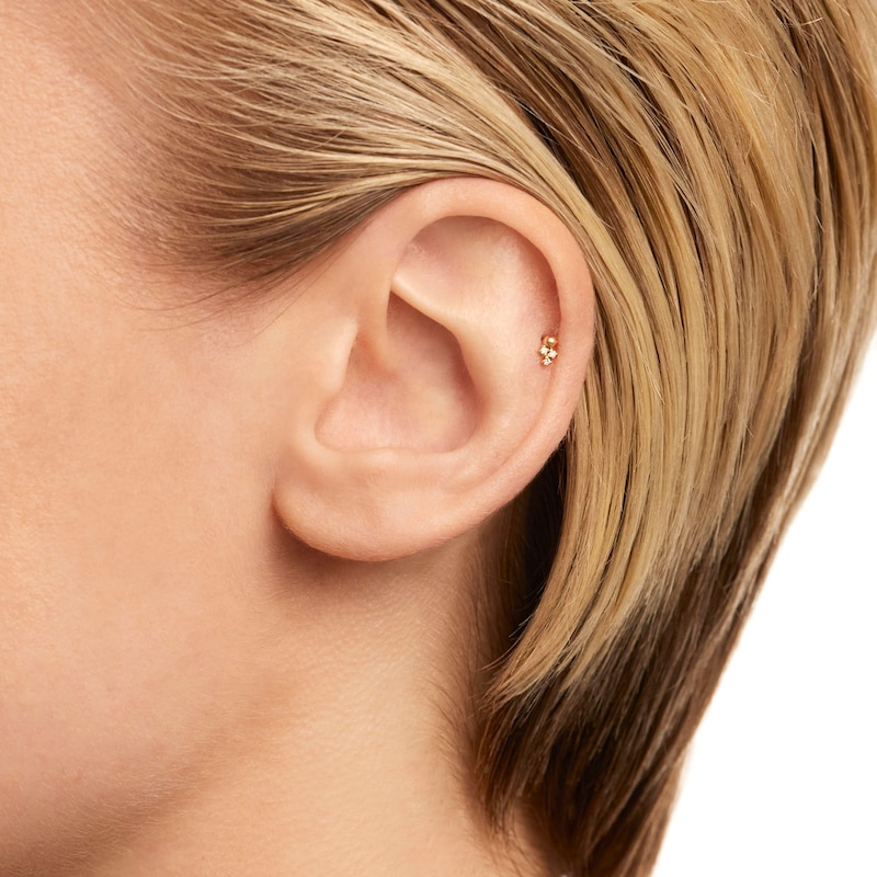 Main Image 3 of PDPAOLA™ at Zales Lab-Grown Diamond Accent Ball Single Stud Earring in 18K Gold