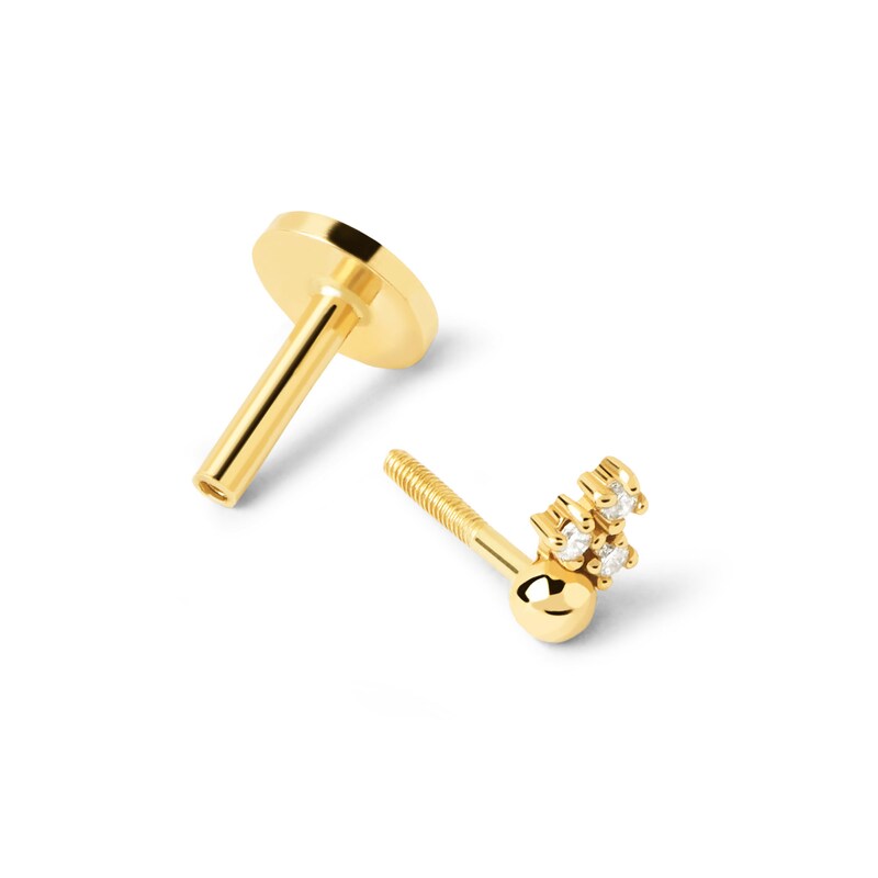 Main Image 4 of PDPAOLA™ at Zales Lab-Grown Diamond Accent Ball Single Stud Earring in 18K Gold