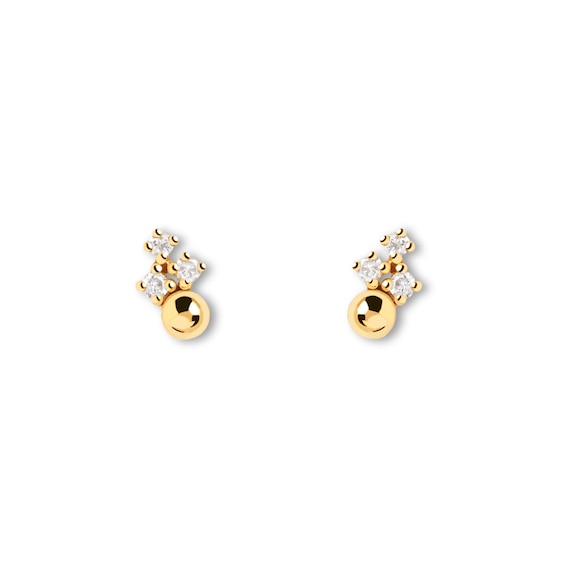 PDPAOLAâ¢ at Zales Lab-Grown Diamond Accent Ball Single Stud Earring in 18K Gold