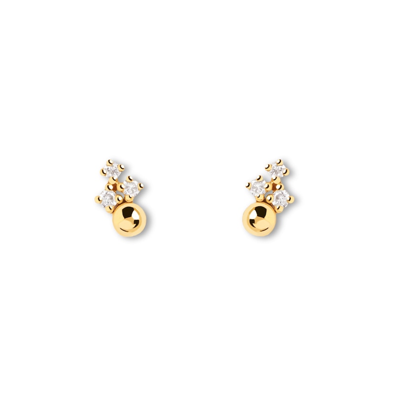 Main Image 5 of PDPAOLA™ at Zales Lab-Grown Diamond Accent Ball Single Stud Earring in 18K Gold