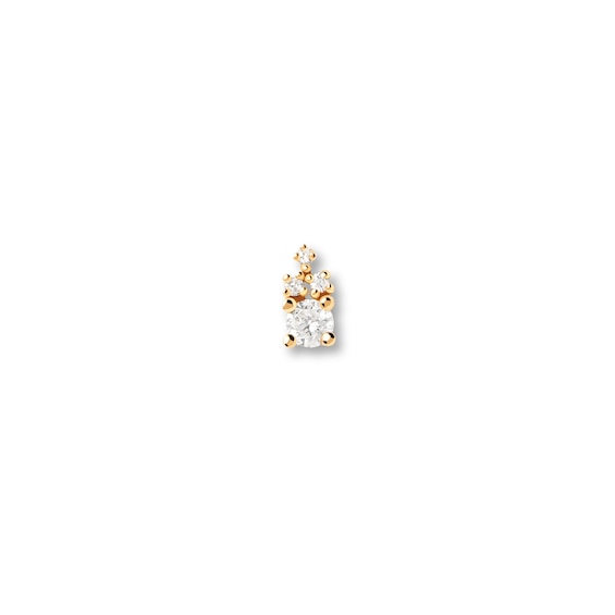 PDPAOLA⢠at Zales 1/15 CT. T.W. Lab-Grown Diamond Tri-Top Single Stud Earring in 18K Gold