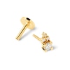 Thumbnail Image 4 of PDPAOLA™ at Zales 1/15 CT. T.W. Lab-Grown Diamond Tri-Top Single Stud Earring in 18K Gold