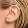 Thumbnail Image 2 of PDPAOLA™ at Zales 1/8 CT. T.W. Lab-Grown Diamond Duo Drop Single Stud Earring in 18K Gold