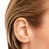 Thumbnail Image 2 of PDPAOLA™ at Zales 1/5 CT. T.W. Lab-Grown Diamond Curved Bar Single Stud Earring in 18K Gold