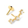 Thumbnail Image 4 of PDPAOLA™ at Zales 1/5 CT. T.W. Lab-Grown Diamond Curved Bar Single Stud Earring in 18K Gold