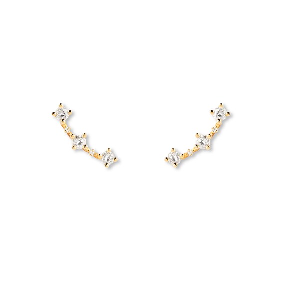 PDPAOLAâ¢ at Zales 1/5 CT. T.W. Lab-Grown Diamond Curved Bar Single Stud Earring in 18K Gold