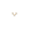 Thumbnail Image 1 of PDPAOLA™ at Zales Lab-Created Diamond Accent V-Shaped Trio Single Stud Earring in 18K Gold