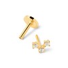 Thumbnail Image 4 of PDPAOLA™ at Zales Lab-Created Diamond Accent V-Shaped Trio Single Stud Earring in 18K Gold
