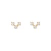 Thumbnail Image 5 of PDPAOLA™ at Zales Lab-Created Diamond Accent V-Shaped Trio Single Stud Earring in 18K Gold