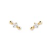Thumbnail Image 5 of PDPAOLA™ at Zales 1/20 CT. Lab-Grown Diamond Solitaire Double Ball Single Stud Earring in 18K Gold