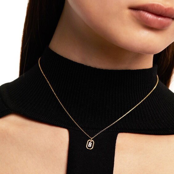 PDPAOLAâ¢ at Zales Lab-Grown Diamond Accent Letter "B" Initial Pendant in 18K Gold
