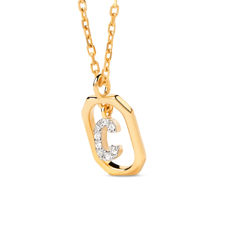 Main Image 3 of PDPAOLA™ at Zales Lab-Grown Diamond Accent Letter "C" Initial Pendant in 18K Gold
