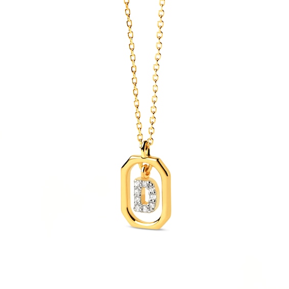PDPAOLAâ¢ at Zales Lab-Grown Diamond Accent Letter "D" Initial Pendant in 18K Gold