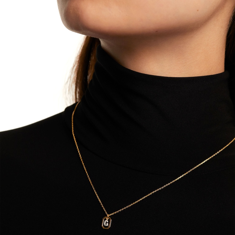 Main Image 2 of PDPAOLA™ at Zales Lab-Grown Diamond Accent Letter "G" Initial Pendant in 18K Gold